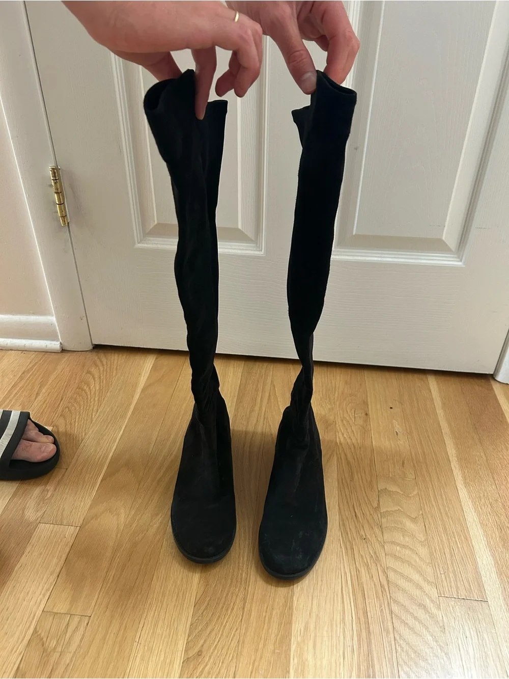 Stuart Weitzman Suede Leather 5050 Over the Knew Boots Size 6
